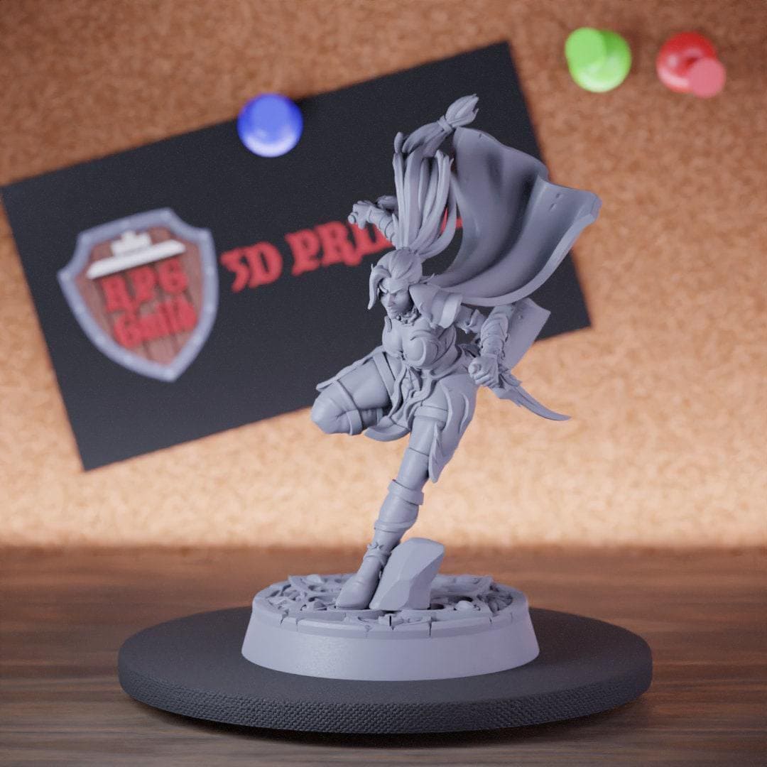Cnp Rogue Female Elf Rogue Mini Dagger Fighter Miniature Dungeons and Dragons ...