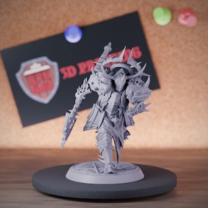 Bone Knight Miniature Berserker Mini Dungeons and Dragons Mini RPG Tabletop Miniature DnD Painting Pathfinder 5e DnD | LoP