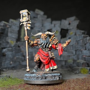 Minotaur geschilderd miniatuur Dungeons and Dragons DnD RPG Mini tabletop Pathfinder 5e Pathfinder Painter | Lizielim