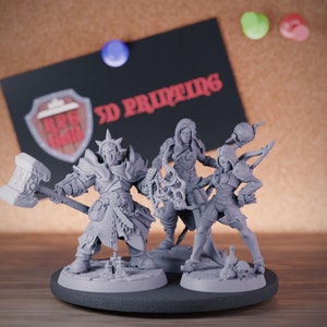 Adventurers Set Miniature Mini Dungeons and Dragons Mini RPG Tabletop Miniature DnD Painting Pathfinder 5e DnD