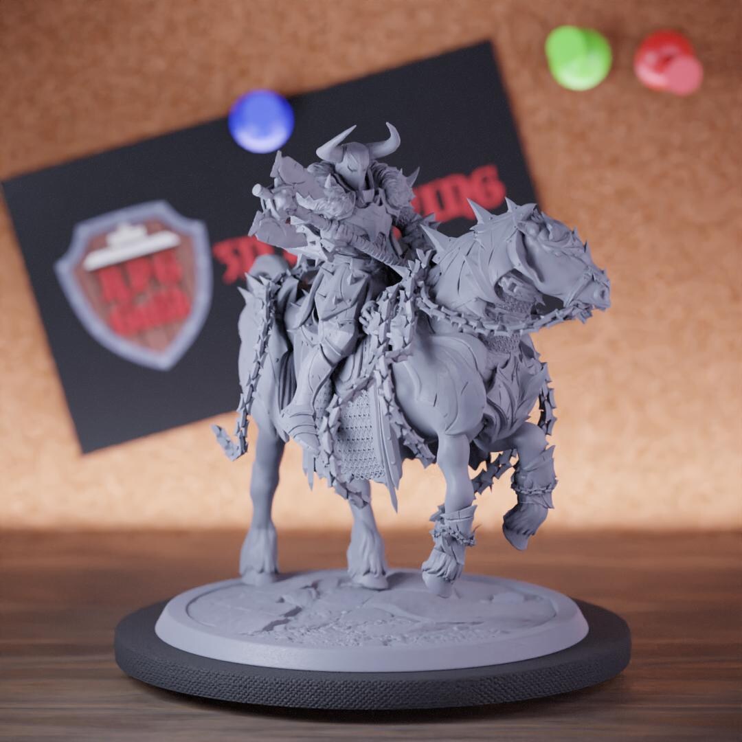 Warhorse Miniature Paladin Rider Mini Dungeons and Dragons Mini RPG ...