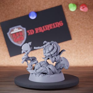 Pumpkin Monster Miniature Pumpkin Threat Mini Dungeons and Dragons RPG Tabletop Miniature DnD Painting Pathfinder 5e DnD | CnP