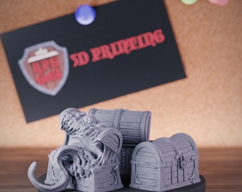 Mimic Set Miniature Box Mimic Mini Dungeons and Dragons Mini RPG Tabletop Miniatur DnD Painting Pathfinder 5e DnD