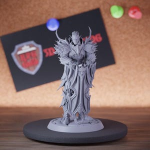 Drow Guard Miniature Fighter  Warrior Mini Dungeons and Dragons Mini RPG Tabletop Miniature DnD Painting Pathfinder 5e DnD | LoP