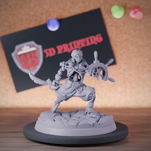 Undead Pirate Bandit Miniature Skeleton Dungeons and Dragons Mini RPG Tabletop Miniature DnD Painting Pathfinder 5e DnD | CnP