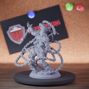 Devil Commander in Chains Miniature | 28mm-75mm | Resin 3D Printed D&D Pathfinder Mini | DMS