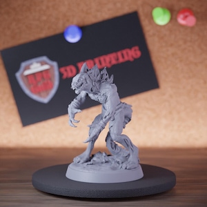 Ghoul Lizardfolk Miniature Undead Mini Dungeons and Dragons Mini RPG Tabletop Miniature DnD Painting Pathfinder 5e DnD | DD