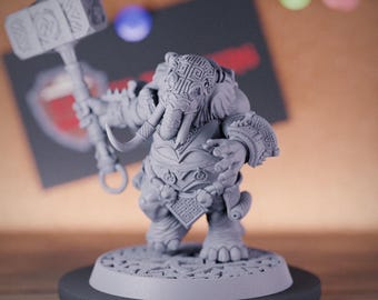 Oliphant Miniatura Dungeons and Dragons Mini RPG Mesa Miniatura DnD Pintura Pathfinder 5e DnD / DB