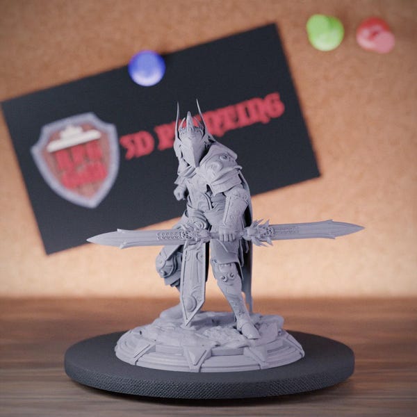 Miniatura de caza blindado / 28 mm-75 mm / Resina impresa en 3D D&D Pathfinder Mini / DMS
