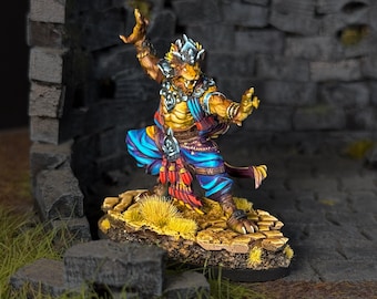 Leonin Monk Painted Miniature Dungeons and Dragons DnD RPG Mini Tabletop Pathfinder 5e Pathfinder Painter | Lizielim