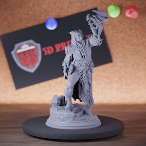 Dragon Warlock Miniature Tiefling Dungeons and Dragons Mini RPG Tabletop Miniature DnD Painting Pathfinder 5e DnD | DmS