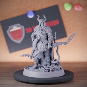 Tiefling Archer Miniature Dungeons and Dragons Mini RPG Tabletop Miniature DnD Painting Pathfinder 5e DnD | DB