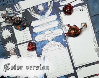 DnD 5e Teckenblad Präst Utskrivbar Och Ifyllbar PDF D&D 5e