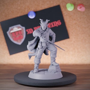 Tiefling Mercenary Miniature Fighter Mini Dungeons and Dragons Mini RPG Tabletop Miniature DnD Painting Pathfinder 5e DnD | GM