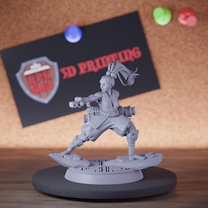 Female Human Monk Miniature Karate Master Mini Dungeons and Dragons RPG Tabletop Miniature DnD Painting Pathfinder 5e DnD | CnP