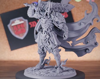 Death Knight Miniature Undead Skull Lich Lord Dungeons and Dragons Mini RPG Tabletop Miniature DnD Painting Pathfinder 5e DnD | CnP