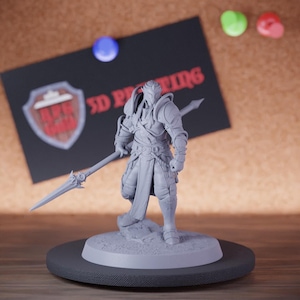 Moon Elf Miniature Ready Spear Mini Dungeons and Dragons Mini RPG Tabletop Miniature DnD Painting Pathfinder 5e DnD | Lop