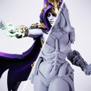 Hexenmeisterin (Miniatur) | 28–38 mm | 3D-gedruckte Resin-Miniatur für D&D Pathfinder | CnP
