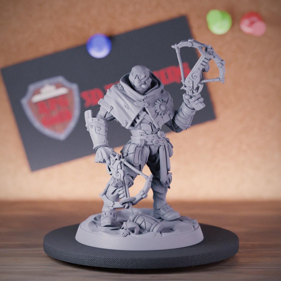 Dnd Ranger Mini Warforged Shooter Miniature Ranger Mini Dungeons and Dragons Mini RPG ...