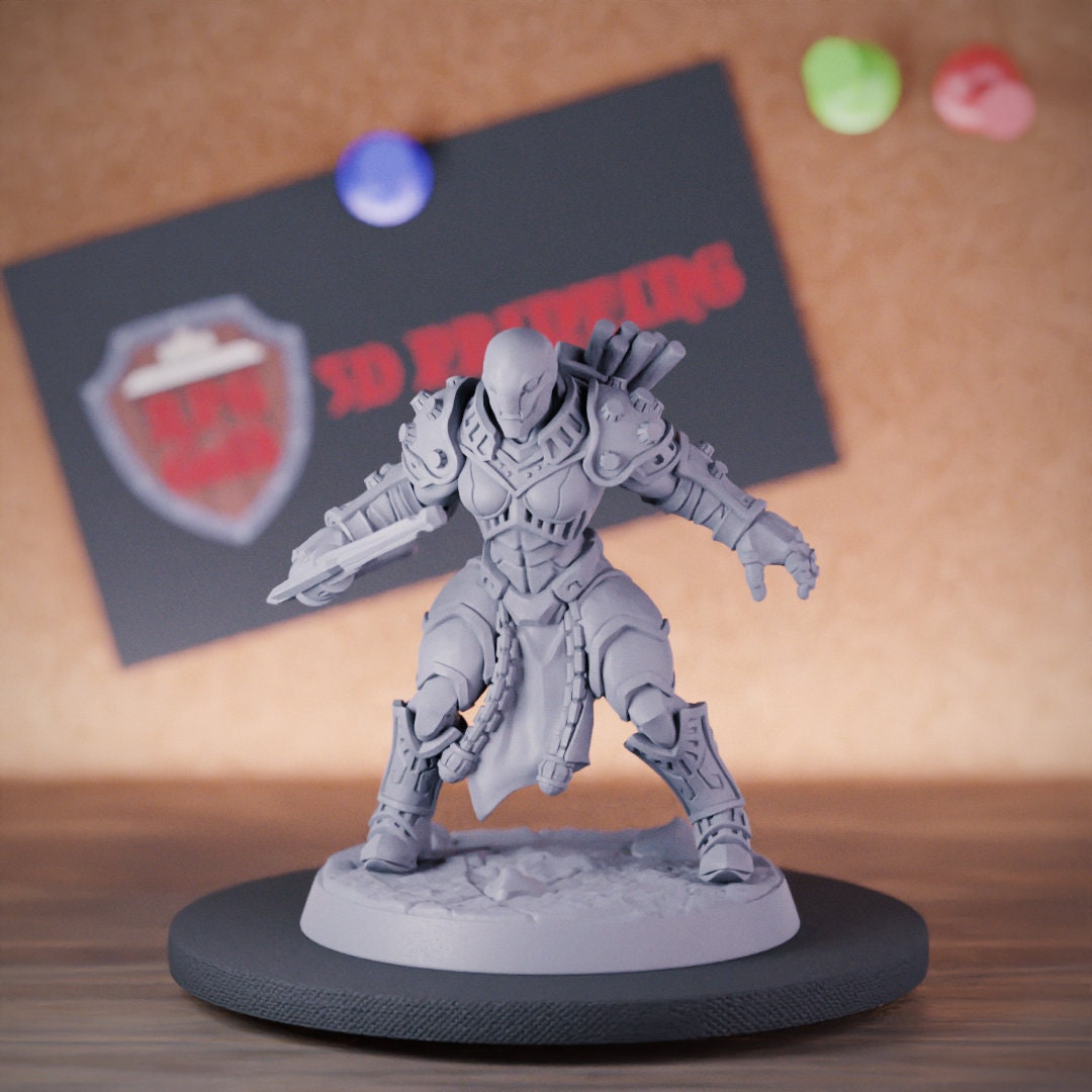 Golem Ranger Miniature Dungeons and Dragons Mini RPG Tabletop Miniature