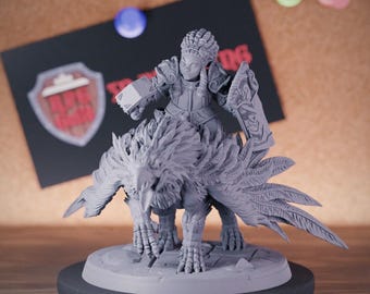Gryphon Valkyrie Miniature DnD Dwarf  Dungeons and Dragons Mini RPG Tabletop Miniature DnD Painting Pathfinder 5e DnD | AG
