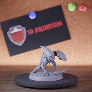 Miniatura de Soldado Goblin Escudo Scitimar Mini Dungeons and Dragons Mini RPG de Mesa Miniatura de Pintura DnD Pathfinder 5e DnD | Lop