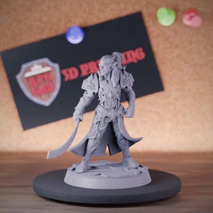 Elf Fighter Miniature Warrior Dungeons and Dragons Mini RPG Tabletop Miniature DnD Painting Pathfinder 5e DnD | CnP