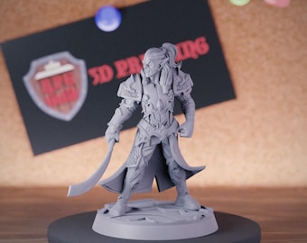 Elf Fighter Miniature Warrior Dungeons and Dragons Mini RPG Tabletop Miniature DnD Painting Pathfinder 5e DnD | CnP