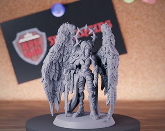 Celestial Angel Miniature Warrior Dungeons and Dragons Mini RPG Tabletop Miniature DnD Painting Pathfinder 5e DnD | CnP
