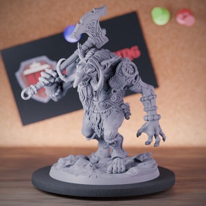 Troll Warrior Miniature Fighter Mini Dungeons and Dragons Mini RPG Tabletop Miniature DnD Painting Pathfinder 5e DnD | AG