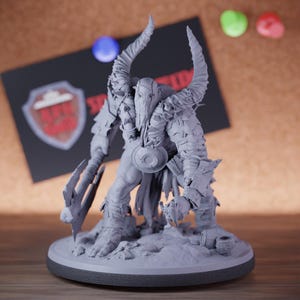 Ogre Monster Miniature Tribal Guard Axe Mini Dungeons and Dragons RPG Tabletop Miniature DnD Painting Pathfinder 5e DnD | LoP