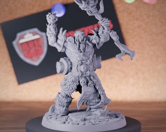 Orco Hechicero Brujo Miniatura Monstruo Guldan Dungeons and Dragons Mini RPG Mesa Miniatura DnD Pintura Pathfinder 5e DnD / CnP