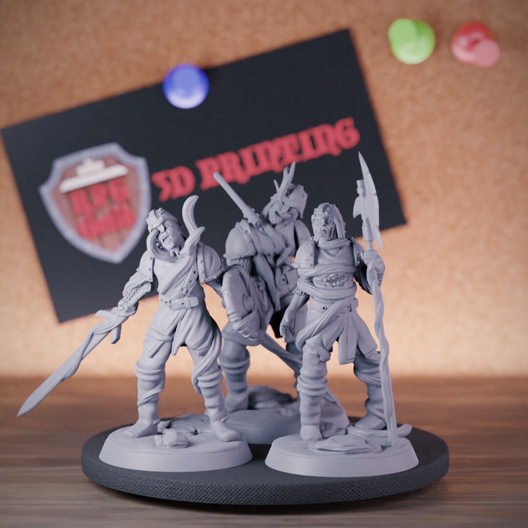 Zombie Undead Set Miniature Strahd Zombie Mini Dungeons and Dragons