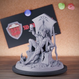 Sexy Tiefling Pinup Miniature Prince Dungeons and Dragons Mini RPG Tabletop Miniature DnD Painting Pathfinder 5e DnD | AG