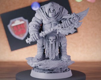 Miniatura de brujo orco Guldan Monstruo Dungeons and Dragons Mini RPG Miniatura de mesa DnD Pintura Pathfinder 5e DnD / DB