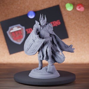 Human Paladin Miniature Knight Fighter Mini Dungeons and Dragons Mini RPG Tabletop Miniature DnD Painting Pathfinder 5e DnD | DmS