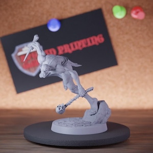 Savage Ghoul Zombie Miniature Jump Mini Dungeons and Dragons Mini RPG Tabletop Miniature DnD Painting Pathfinder 5e DnD | Lop