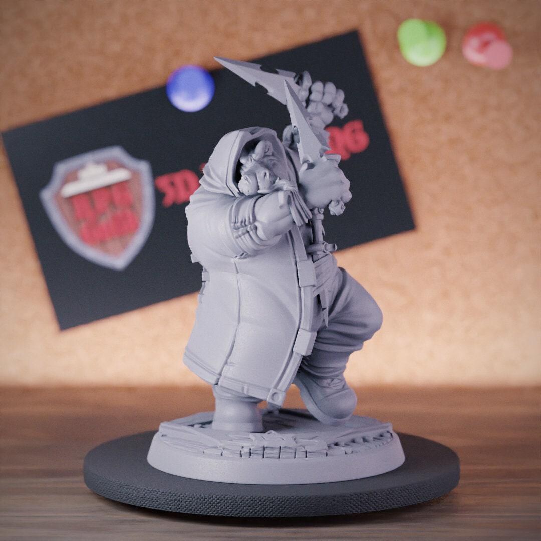 Cnp Rogue Giff Rogue Bounty Hunter Miniature Hippo Assassin Dungeons and Dragons ...