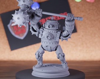 Clockwork Construct Miniature | 28mm-75mm | Resin 3D Printed D&D Pathfinder Mini | DMS