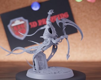 Ghost Miniature Undead Reaper Mini Dungeons and Dragons RPG Tabletop Miniature DnD Painting Pathfinder 5e DnD | LoP
