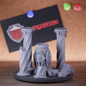 Columnas Terreno Miniatura Elephorim Ruinas Monstruo Dungeons and Dragons Mini RPG Mesa Miniatura DnD Pintura Pathfinder 5e DnD / AG