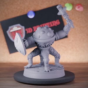 Guerrero Mecánico Miniatura Constructora Minion Dungeons and Dragons Mini RPG Miniatura de Mesa DnD Pintura Pathfinder 5e DnD / CnP