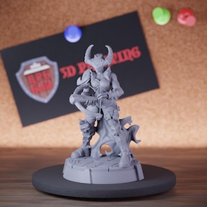 Crossbowwoman miniatuur gepantserde krijger Mini Dungeons and Dragons RPG tafelblad miniatuur DnD schilderij Pathfinder 5e DnD | CnP