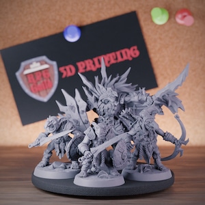 Goblin-set miniatuur Goblin Tribe Pack Mini Dungeons and Dragons Mini RPG tafelblad miniatuur DnD-schilderij Pathfinder 5e DnD