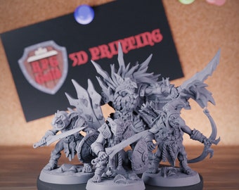 Goblin Set Miniature Goblin Tribe Pack Mini Dungeons and Dragons Mini RPG Tabletop Miniature DnD Painting Pathfinder 5e DnD