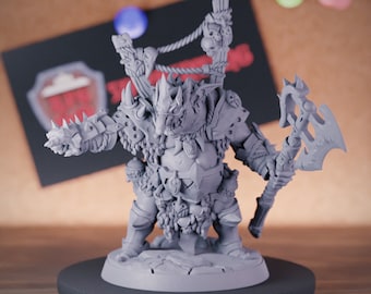 Goblin Chieftain Miniature Warrior Goblin Mini DnD Dungeons and Dragons Mini RPG Tabletop Miniature DnD Painting Pathfinder 5e DnD | AG