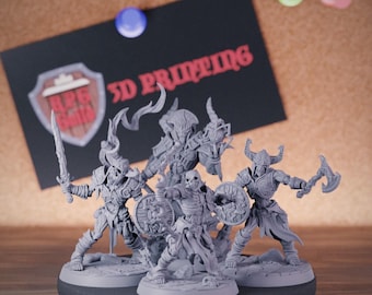 Conjunto de Miniaturas de Esqueletos | 28 mm-38 mm | Miniaturas de D&D Pathfinder impressas em 3D em resina