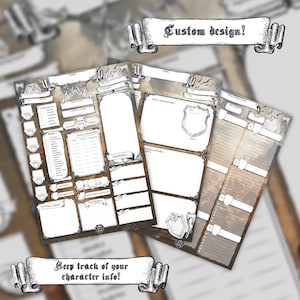 Dnd 5e Character Sheet Fighter Printable and Fillable PDF D&amp;D 5e ...
