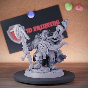 Miniatura de Anão Ranger com Besta, Miniatura de Dungeons and Dragons, Miniatura de RPG de Mesa, Pintura de DnD, Pathfinder 5e, DnD | AG