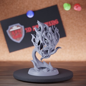 Hellish Spirit Miniature Evil Elemental Mini Dungeons and Dragons RPG Tabletop Miniature DnD Painting Pathfinder 5e DnD | AG